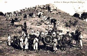 ALGERIE - REGIMENT D'AFRIQUE - ARTILLERIE DE MONTAGNE